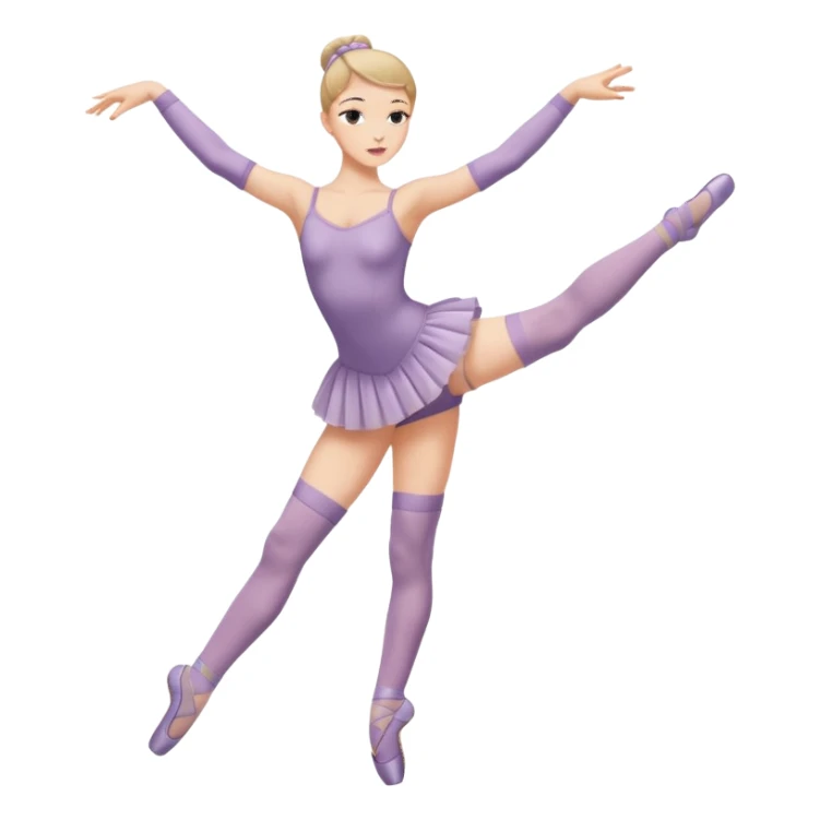 Ballet dancer in over the knee socks sticker