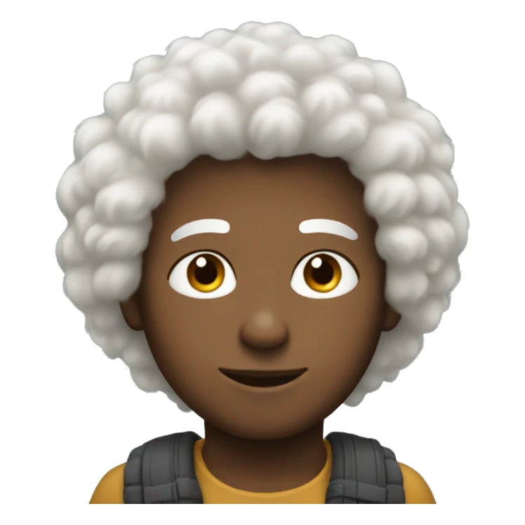 White boy with fluffy hair  sticker