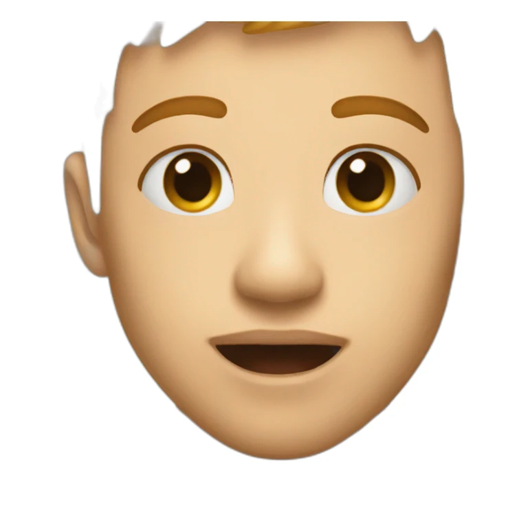 sliding finger across jaw sticker