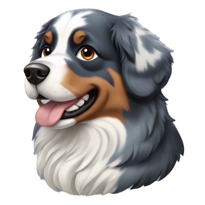 blue merle bernese mountain dog sticker