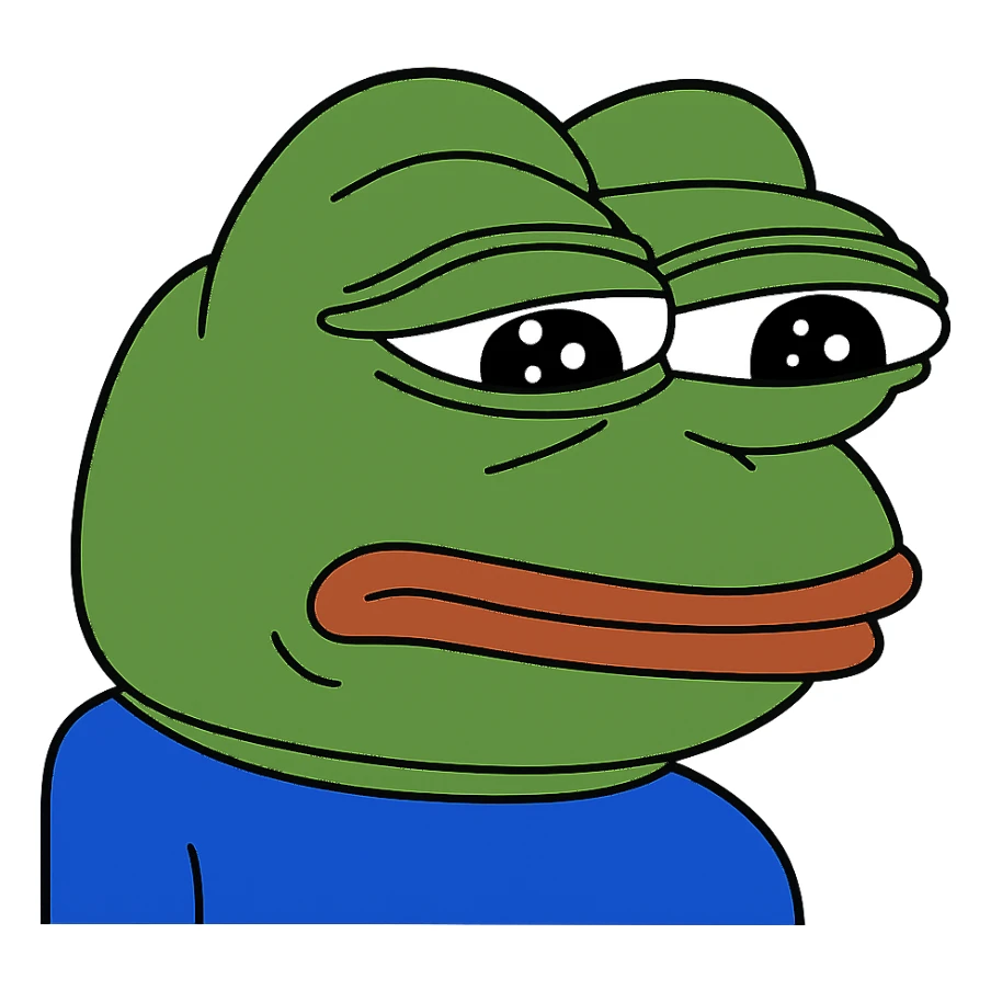 Remove the background, keep only Pepe the Frog with no background, transparent background. sticker