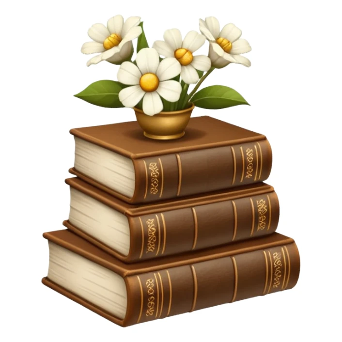 Kahve çiçek kitap sticker