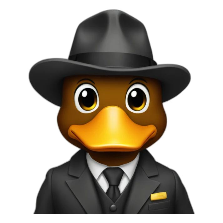 general duck in suit sticker