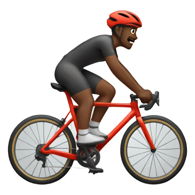 cyclist on a bike cyling mountain sticker
