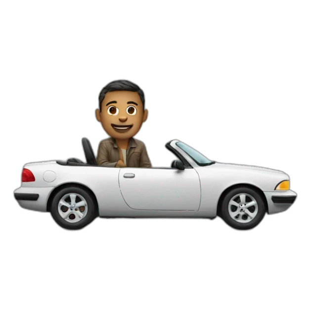 Men on a car sticker