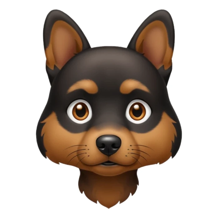 Black and brown dog sticker