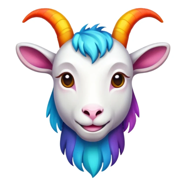 Make a Message with colorful Message is GOAT sticker