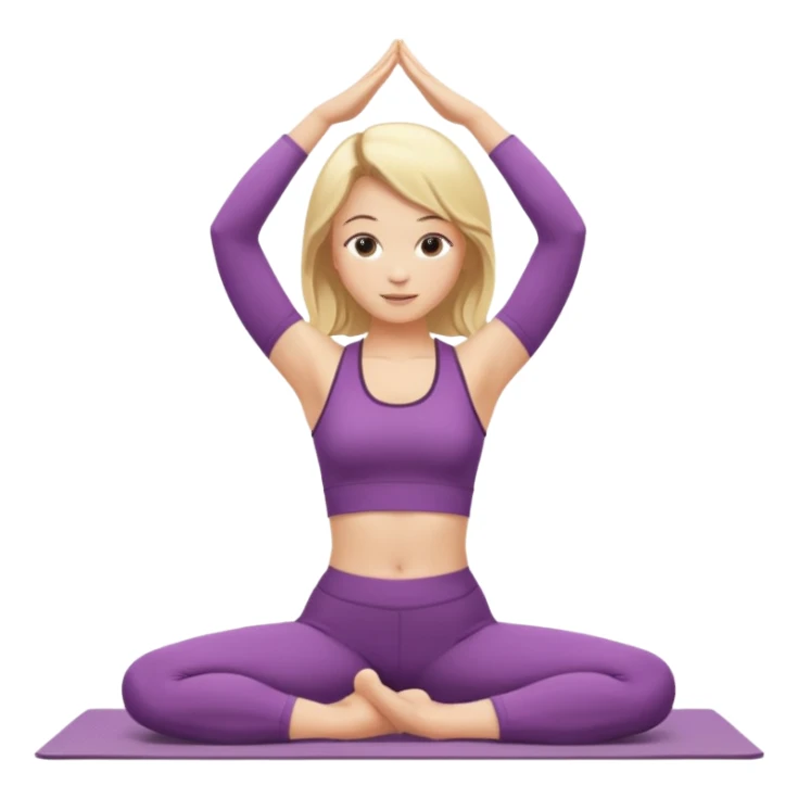 blonde girl doing yoga sticker