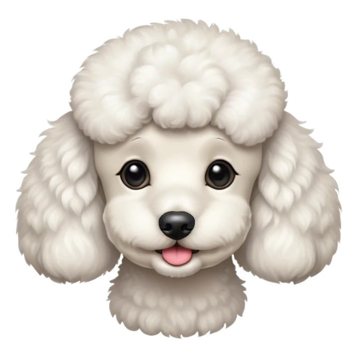 White poodle looking cute sticker