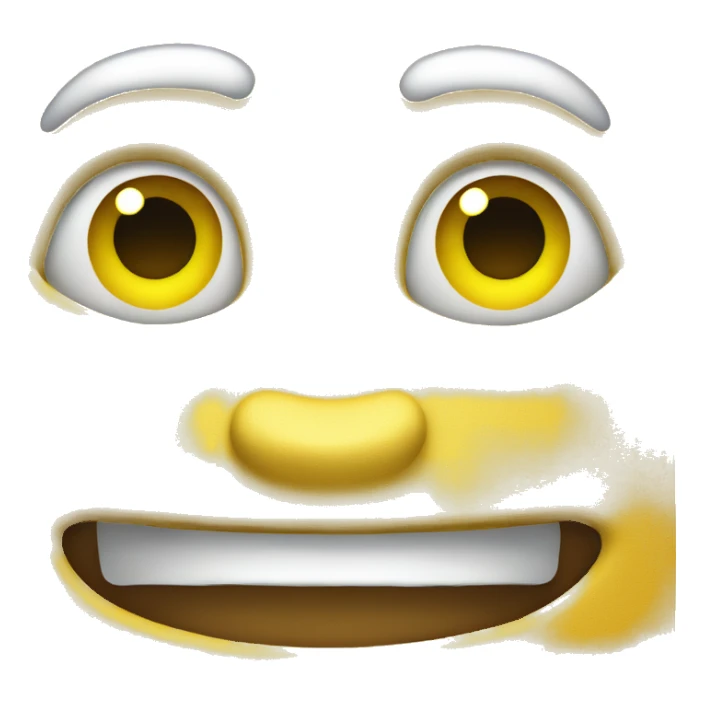 Default yellow emoji face making the “poggers” expression sticker