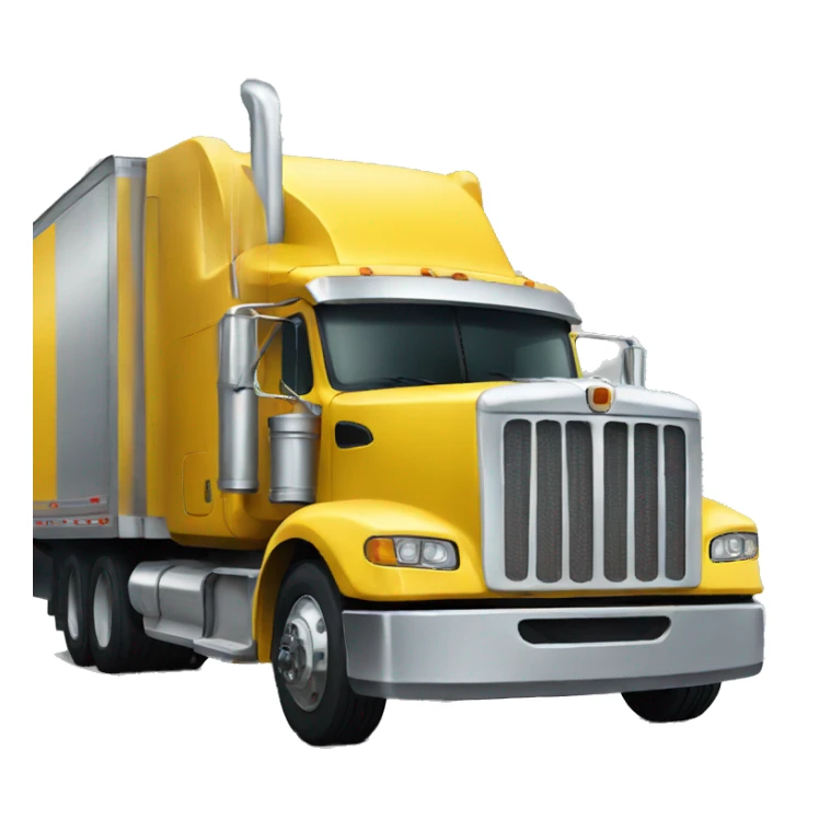 yellow semi-truck sticker