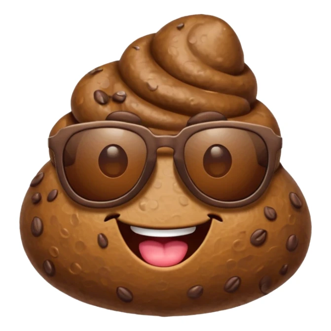 Poop with attitude  sticker