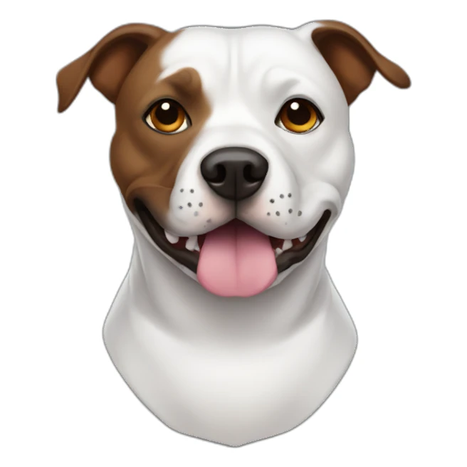 Brown staffy in ghost costume sticker