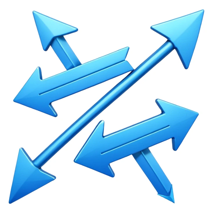 mac os icon conversion, rotation arrows, vivid blue, skeuomorphic sticker