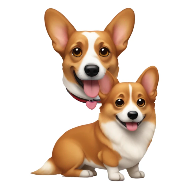 corgi mis with dachshund sticker