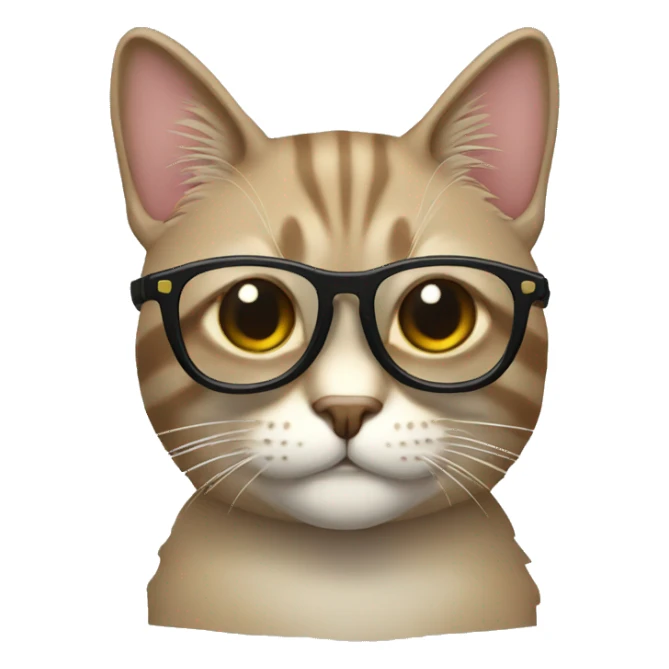 Gato con gafas sticker