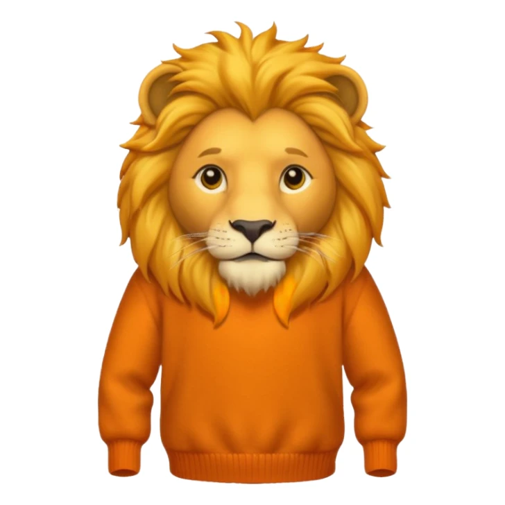 lion wearing jumper sticker