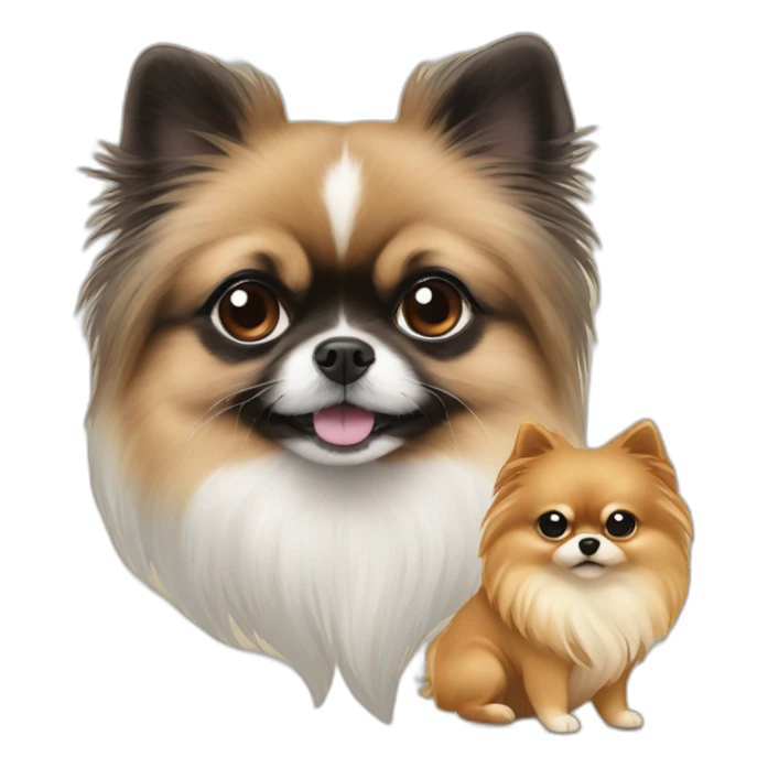 Pekinese and Pomeranian sticker