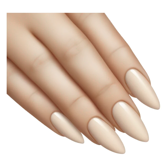 Almond French tip nails sticker