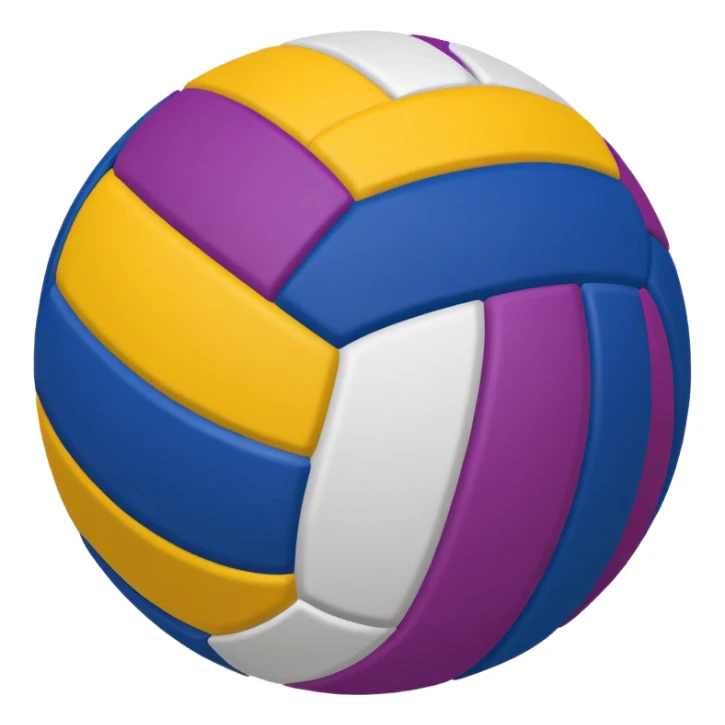 colorful volleyball ball sticker