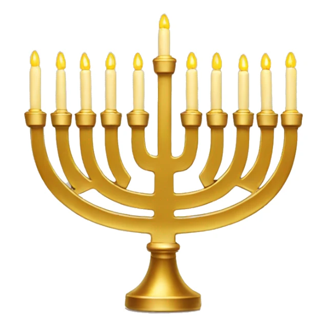 Gold Menorah sticker