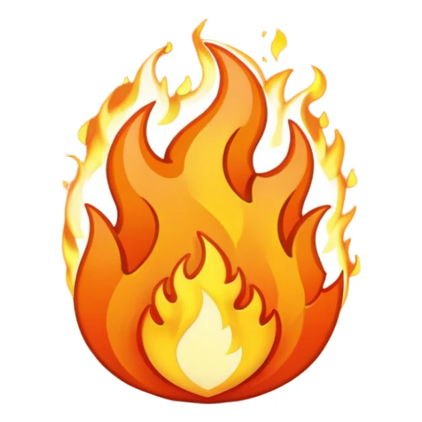 simple fire icon sticker