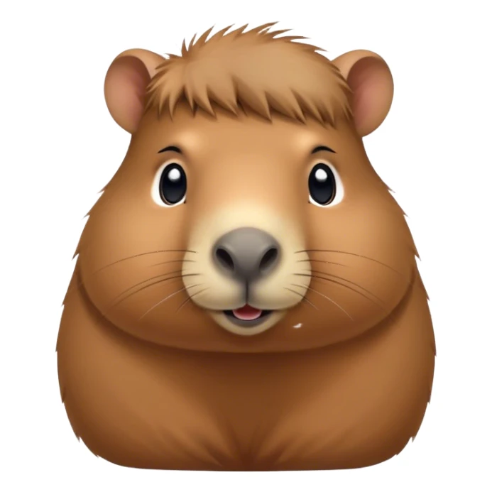 Cute girl capybara sticker