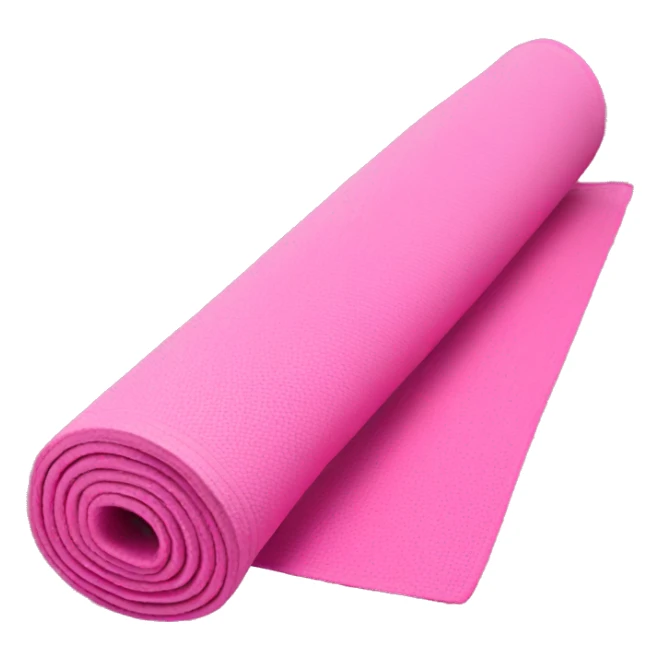 Pink yoga mat rolled up sticker