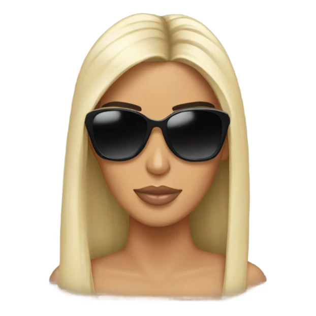 Kim Kardashian with sunglasses sticker