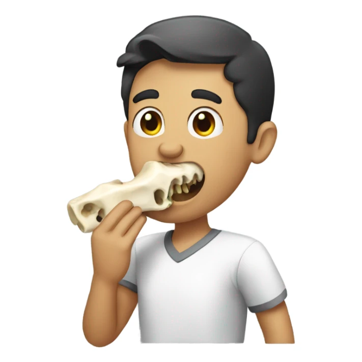 Eating a bone sticker