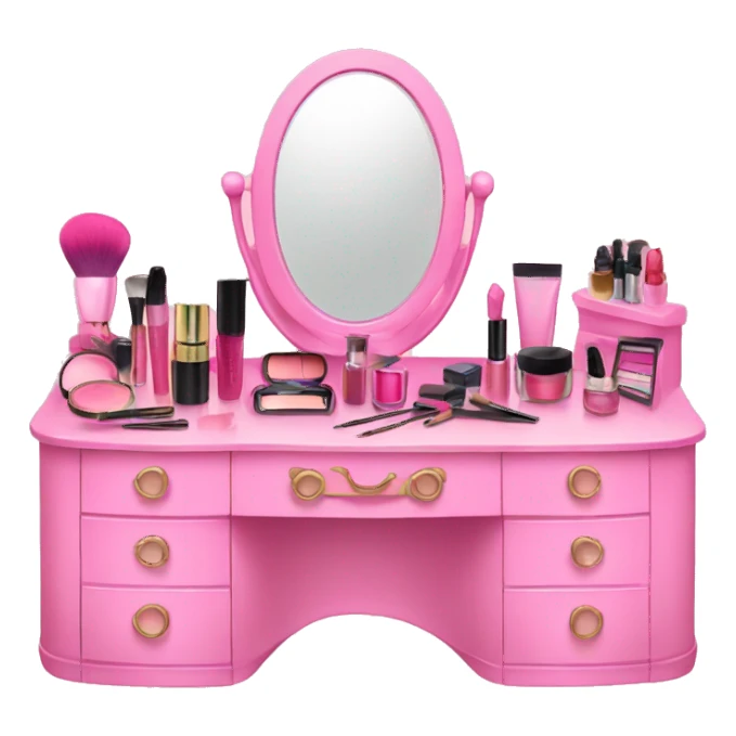 Pink makeup dresser  sticker