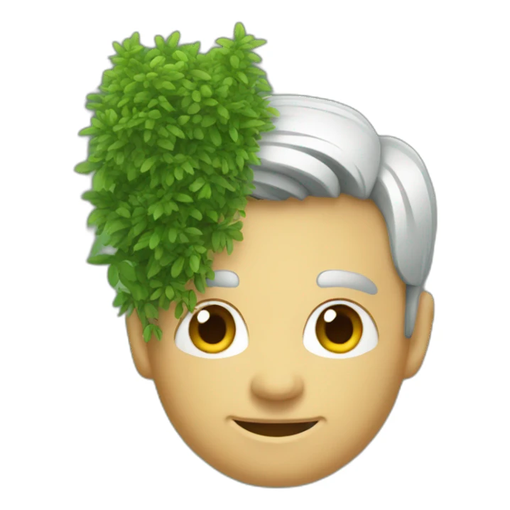 Bush with face sticker