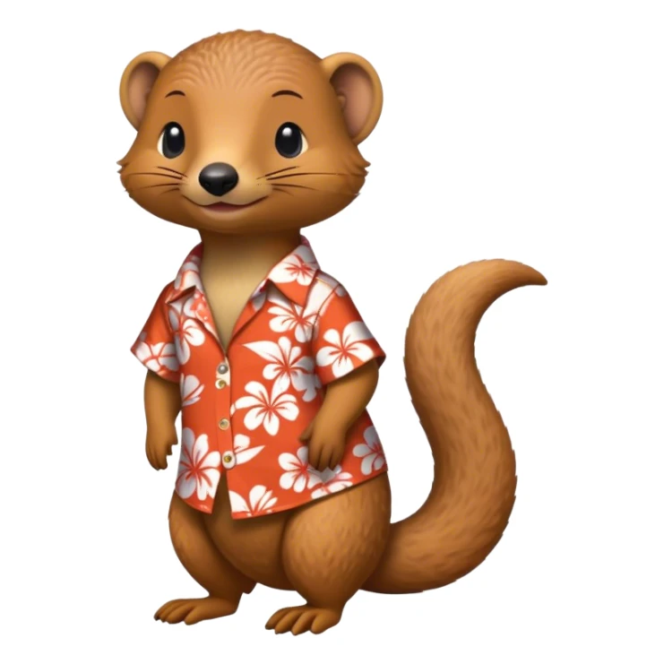 mongoose with Hawaiian shirt sticker