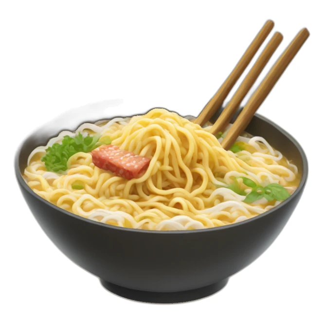 chenipan qui mange des ramen sticker
