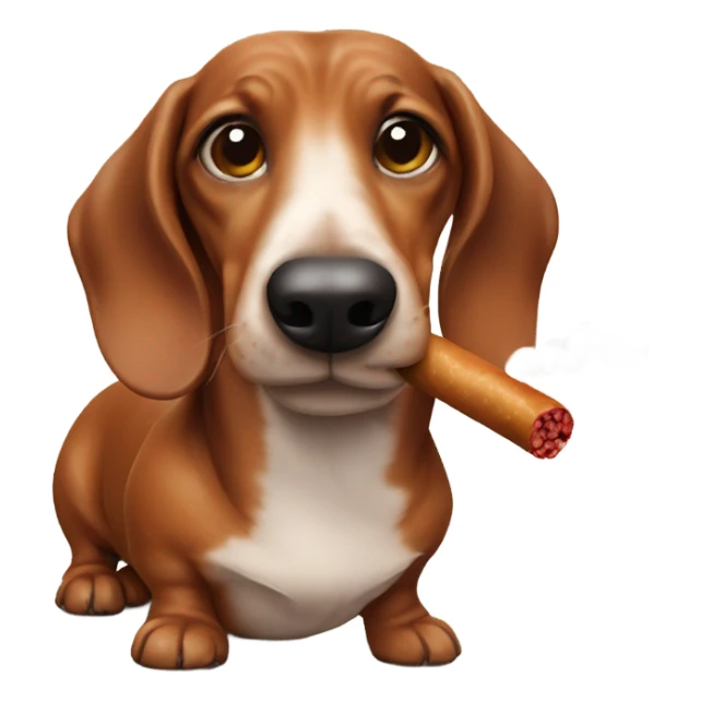 Sausage dog smoking  sticker