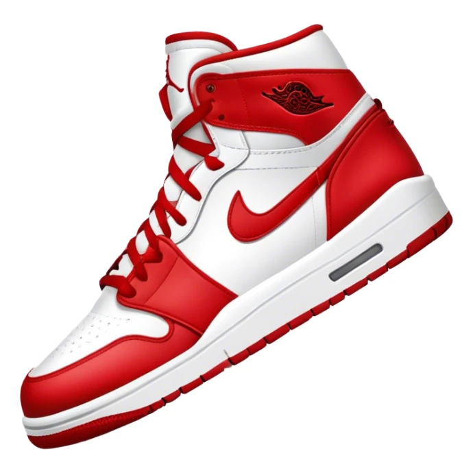 Red and white air jordon sticker