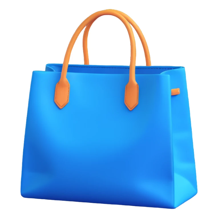 blue bag, 3D style with soft shadows sticker