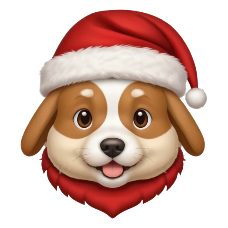 cachorro com gorro de natal sticker