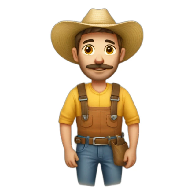 farmer man  sticker