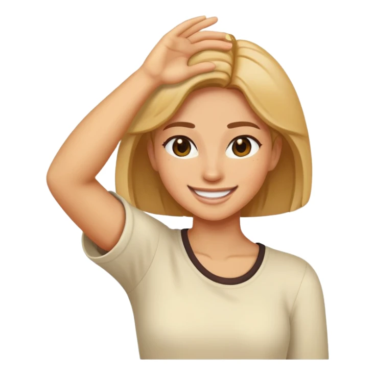Woman dabbing sticker