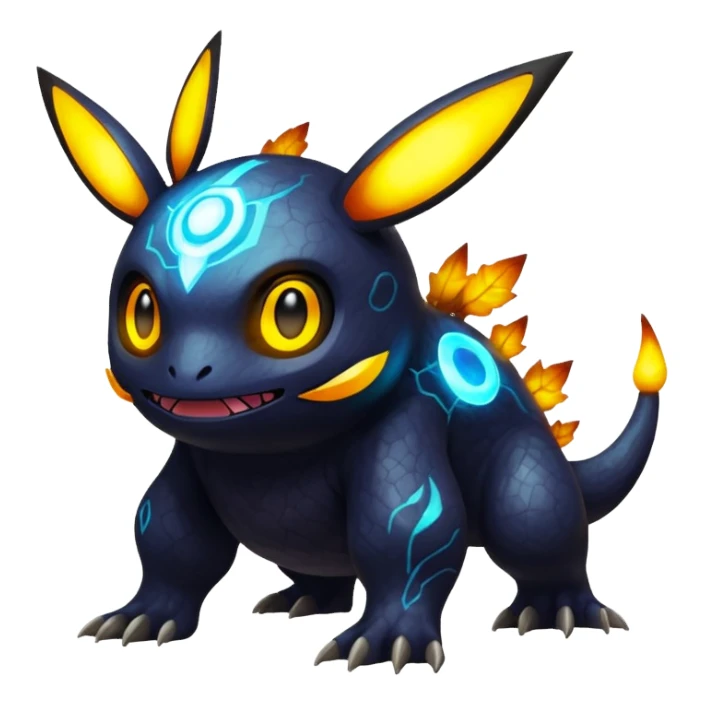 Elemental Dark-type-Electric-type natural Pokémon-Fakémon-creature sticker