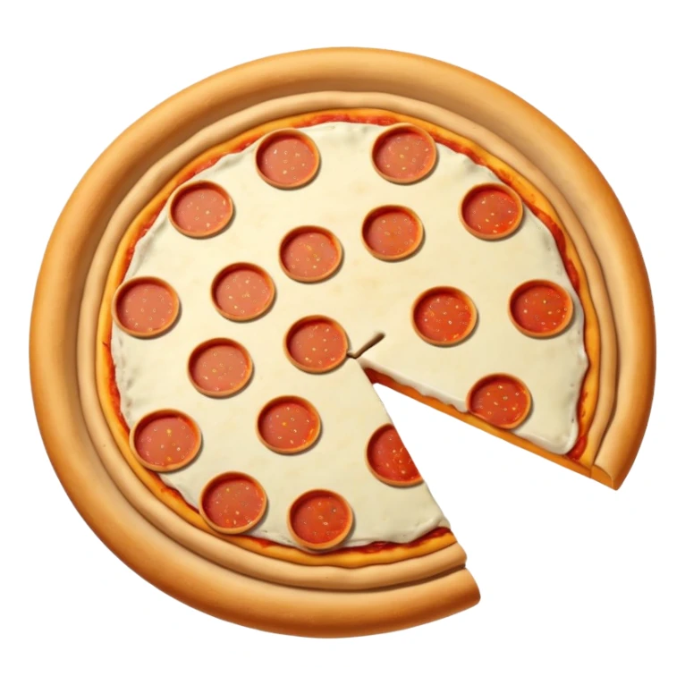 Pizza with saturn ring sticker