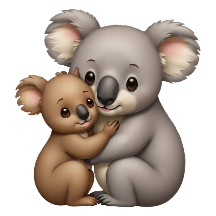 Koala kisses bear sticker