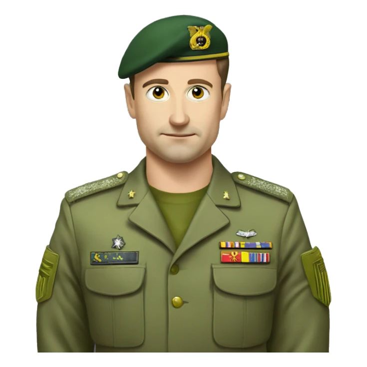 Zelensky in the army sticker