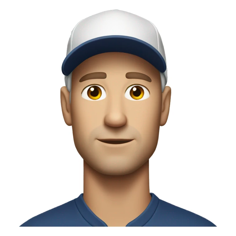 strong and handsome white man with a baseball cap  sticker