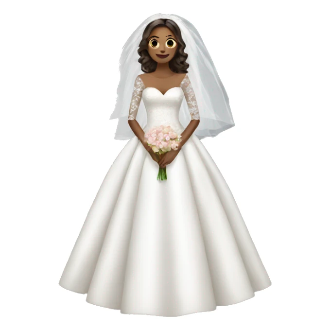 Wedding dress with sleeves sticker