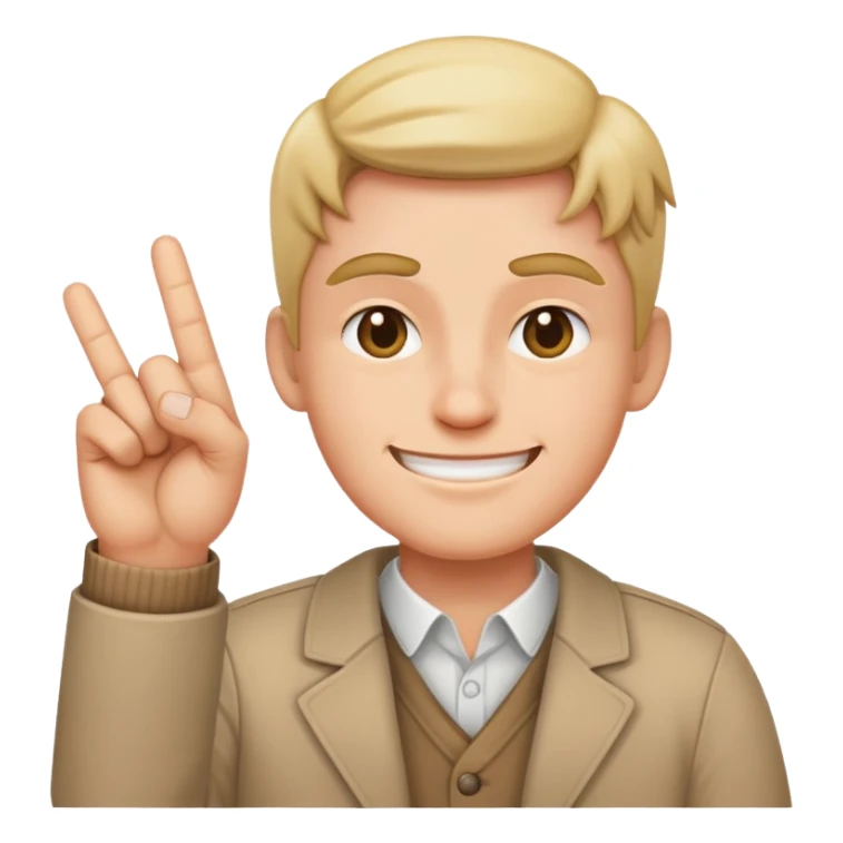 smirk with middle fingers sticker