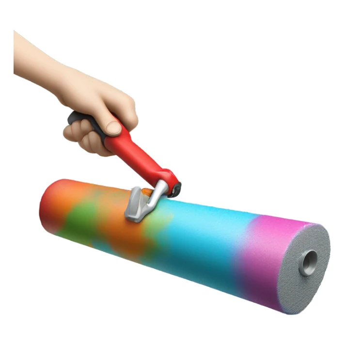 paint roller in hand sticker