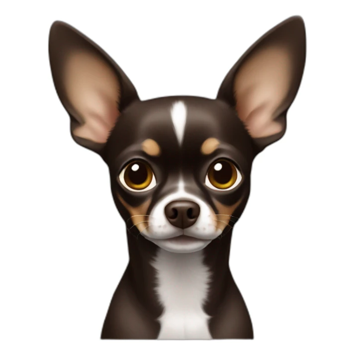 Dark brown chihuahua  sticker
