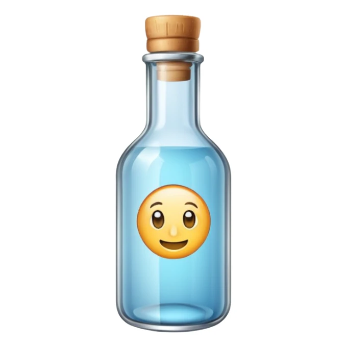 An empty bottle labeled 0 ml. sticker